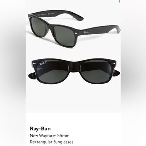 Ray-Ban RB2132 New Wayfarer 55mm Sunglasses – Black (Unisex)